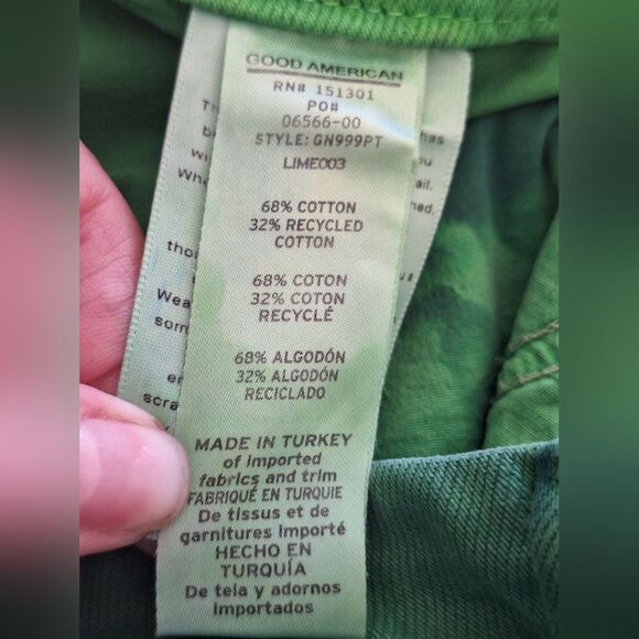 Good American Good 90s Summer Green Tie Dye Jeans Size 0/25 - Picture 4 of 8